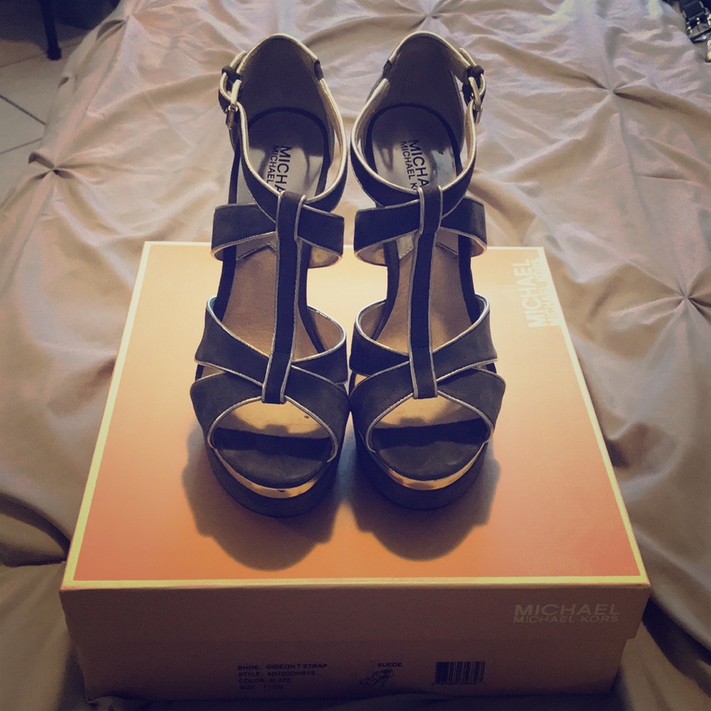 Michael Kors Gideon T Strap Heels